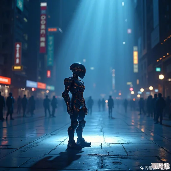 霓虹灯下的哨兵元宇宙数字人巡逻守护城市安全 霓虹灯下的哨兵元宇宙数字人巡逻守护城市安全